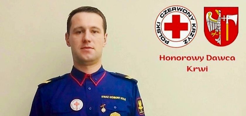 Funkcjonariusz SOK otrzymał „Brązową odznakę zasłużonego Honorowego Dawcy Krwi”