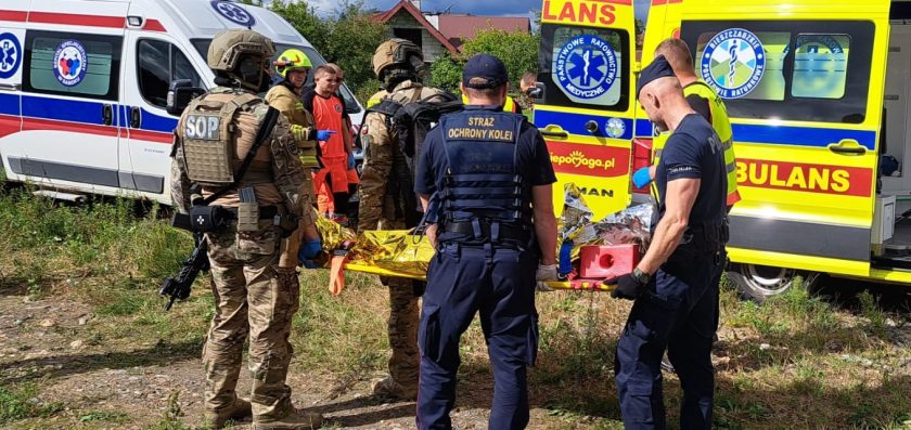 Funkcjonariusze SOK uczestniczyli w ćwiczeniach pn. ,,Alert MCI-Sanok 2023. Współdziałanie służb mundurowych i cywilnych w zdarzeniu masowym’’