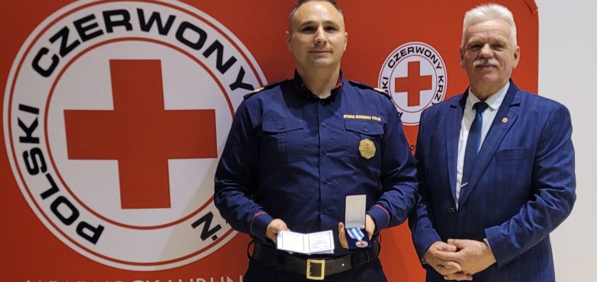 Funkcjonariusz Straży Ochrony Kolei „Zasłużony dla Zdrowia Narodu”