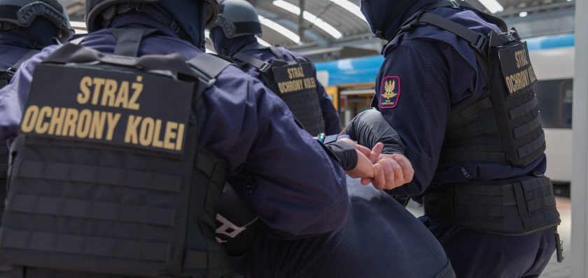 Agresywny podróżny obezwładniony przez opolską GOI SOK