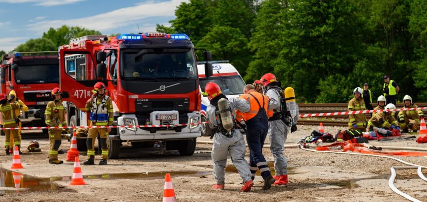 Funkcjonariusze Straży Ochrony Kolei uczestniczyli w ćwiczeniach powiatowych  „POCIĄG 2026”