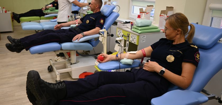 Funkcjonariusze SOK wsparli akcję krwiodawstwa „Na Straży Życia”