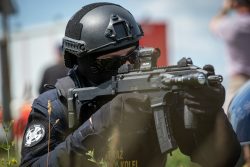 Udział lubelskich i zamojskich funkcjonariuszy Straży Ochrony Kolei w ćwiczeniach reagowania kryzysowego AMPER 2025