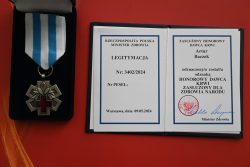 Uroczyste obchody Światowego Dnia Krwiodawcy w Przemyślu - wyróżnienia dla funkcjonariuszy Straży Ochrony Kolei