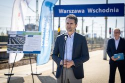Funkcjonariusze Straży Ochrony Kolei zabezpieczali wizytę Ministra Infrastruktury