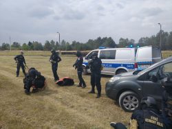 Ćwiczenia służb na terminalu przeładunkowym PKP LHS
