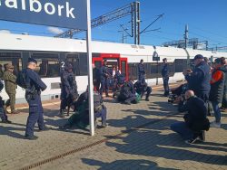 Ćwiczenia praktyczne z udziałem funkcjonariuszy Komendy Regionalnej Straży Ochrony Kolei w Gdańsku