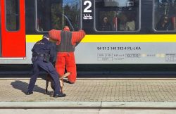 W �?ódzkiej Kolei Aglomeracyjnej sokiści, policjanci i strażnicy więzienni szkolili psy służbowe
