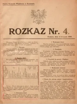 Rozkaz generała Bolesława Roi z 4 listopada 1918 roku