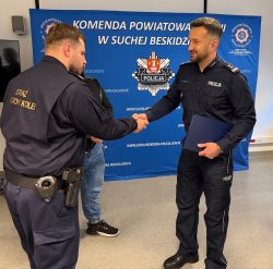 Wyróżnienie dla funkcjonariusza Straży Ochrony Kolei za odwagę i wzorową postawę