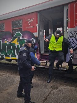 Psy służbowe i funkcjonariusze SOK ćwiczyli na taborze POLREGIO