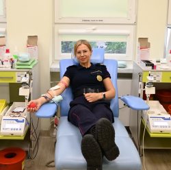 Funkcjonariusze SOK wsparli akcję krwiodawstwa „Na Straży Życia”
